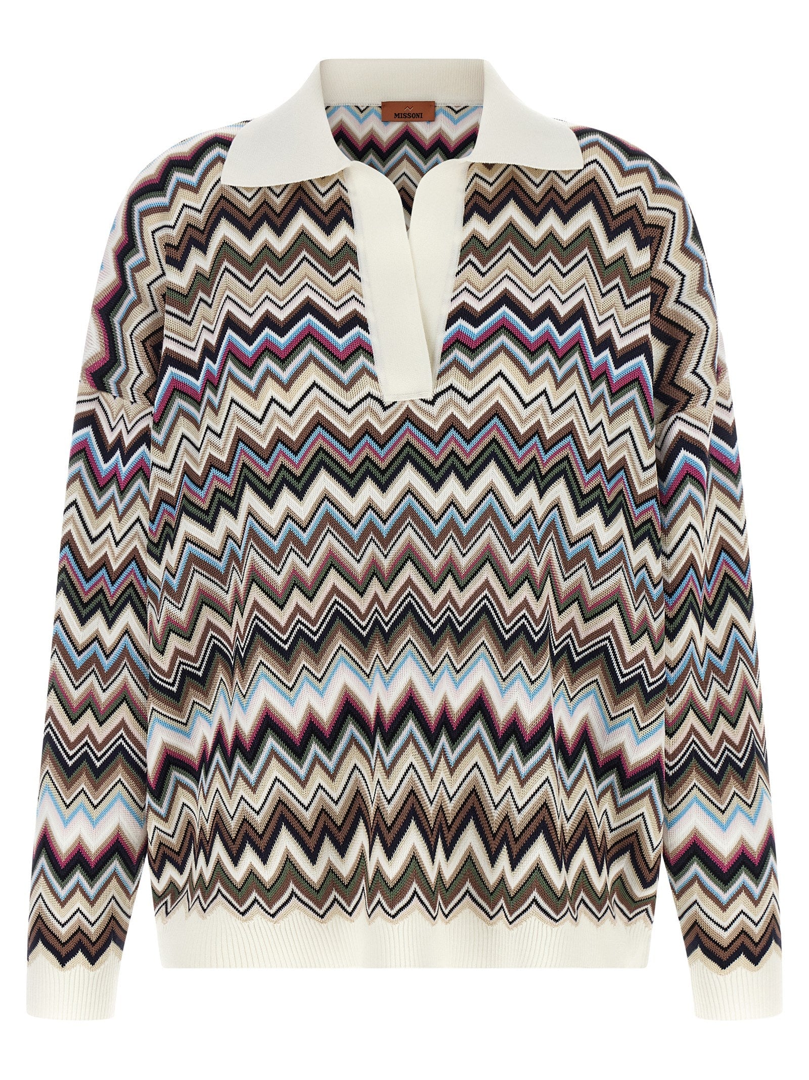 Mehrfarbiges Poloshirt aus Viskose Missoni