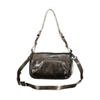 Braune Damenhandtasche aus Polyurethan mit Stickerei und Magnetverschluss Desigual