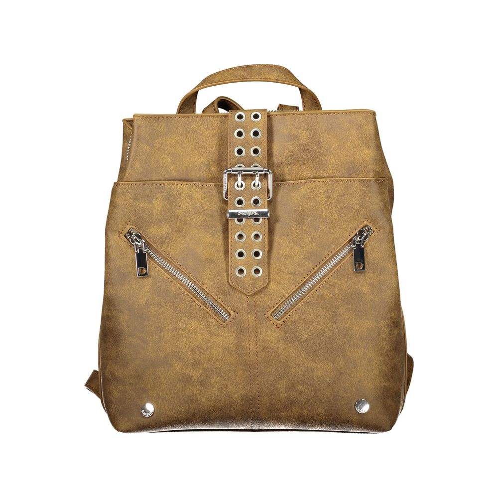 Brauner Rucksack aus Polyurethan für Damen – Für trendige Abenteuer Desigual