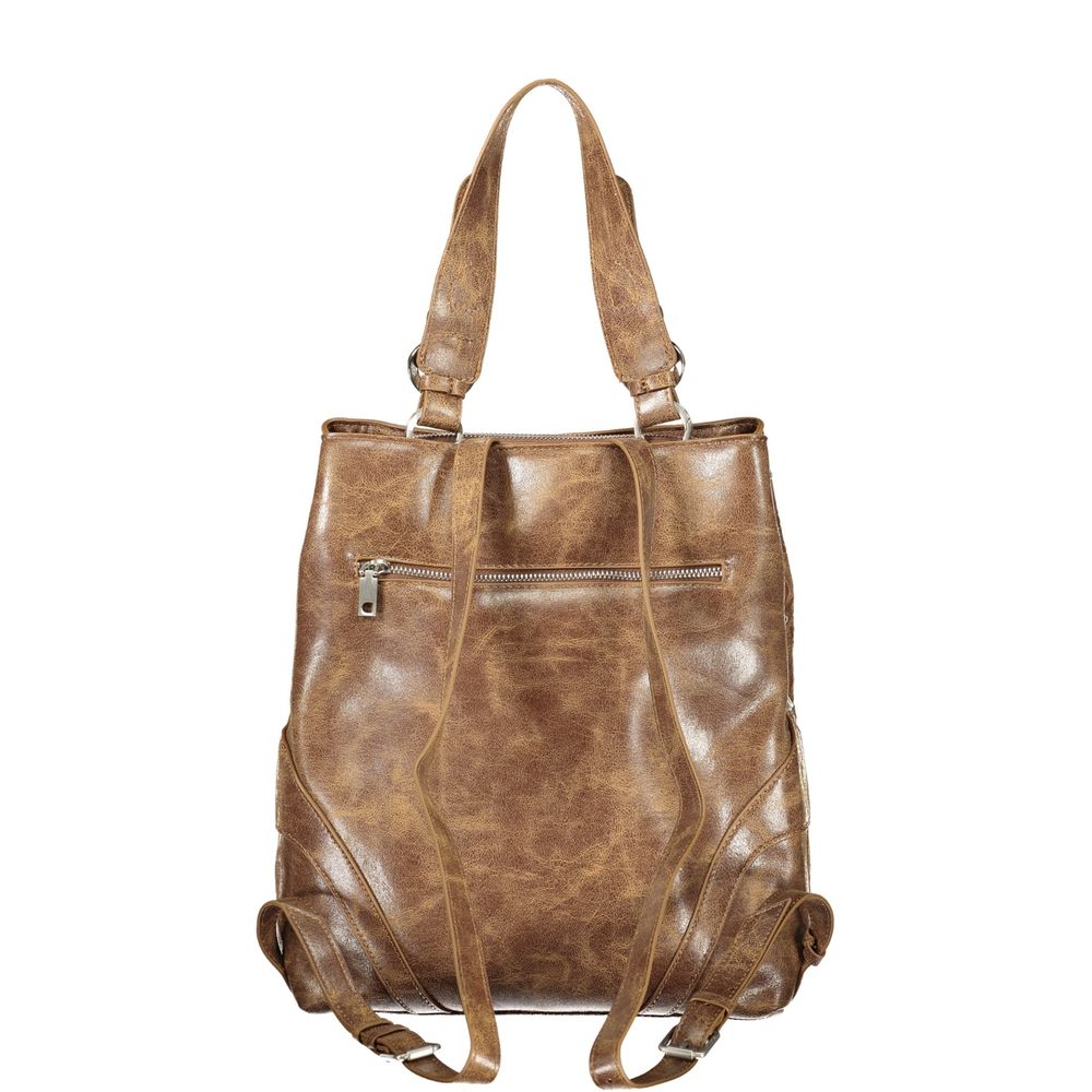 Brauner Rucksack aus Polyurethan für Damen Desigual