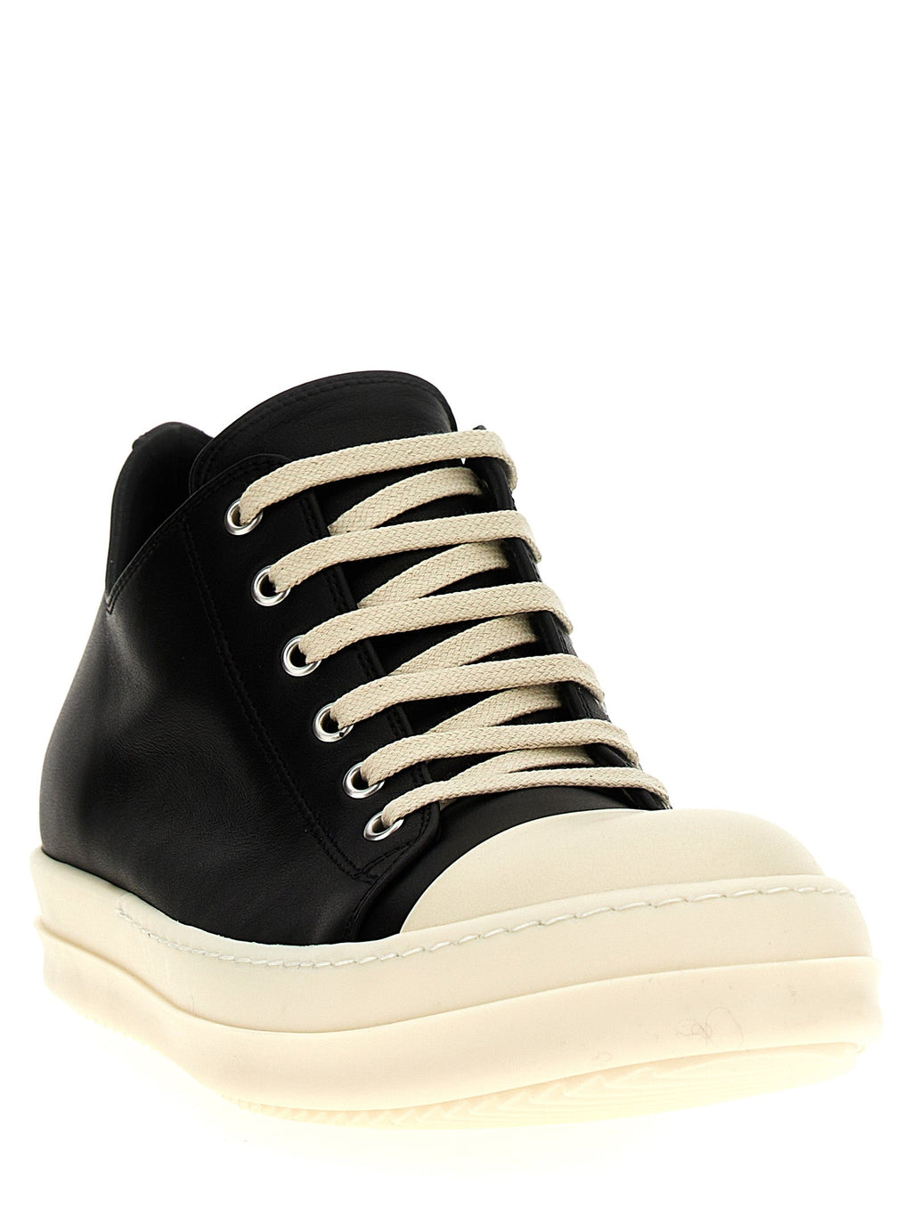 Bicolor Calfskin Low Top Sneakers Rick Owens