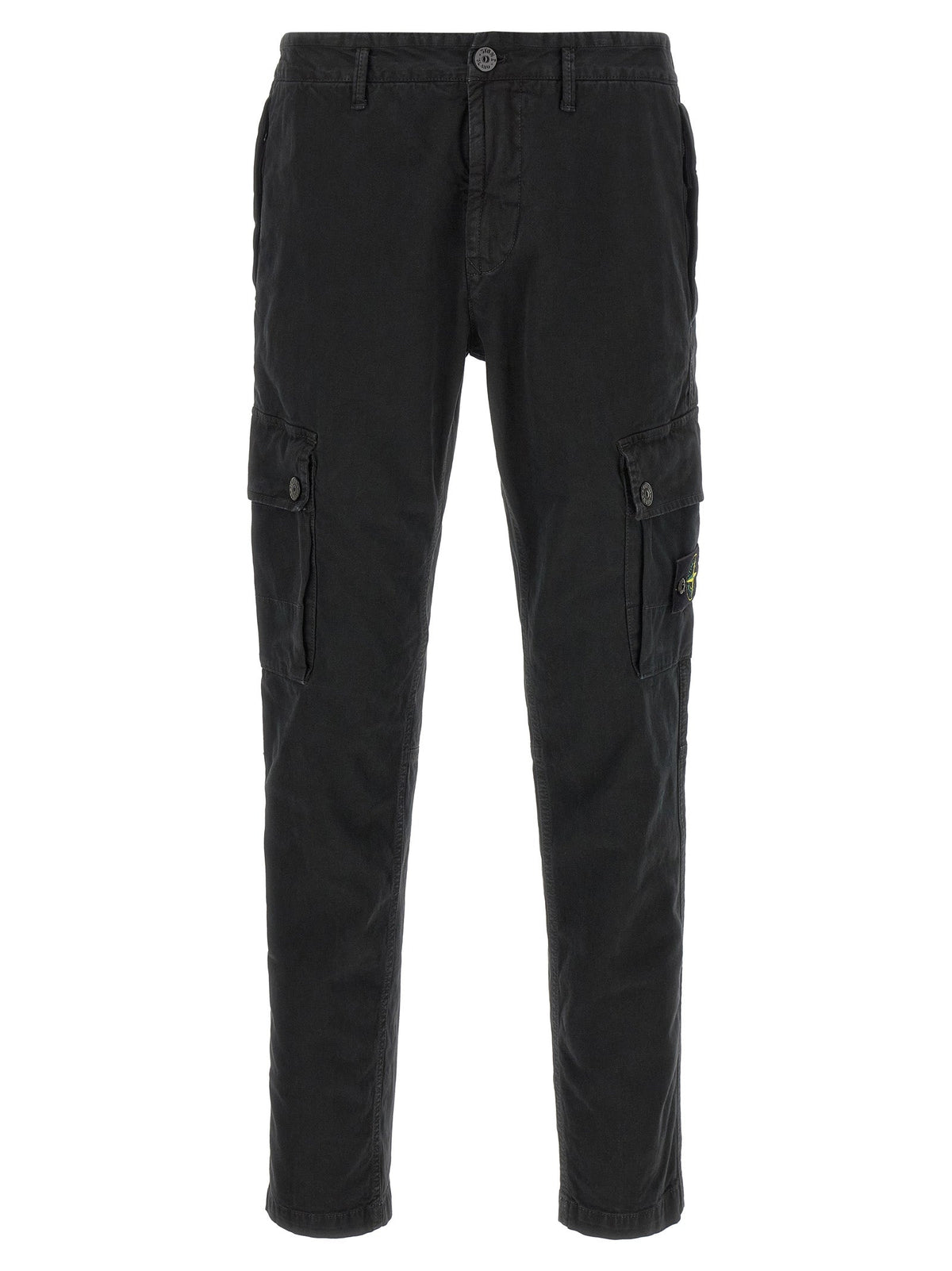 Schwarze Cargo-Hose aus Baumwolle Stone Island
