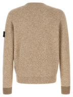 Beige Wollstrickjacke Stone Island