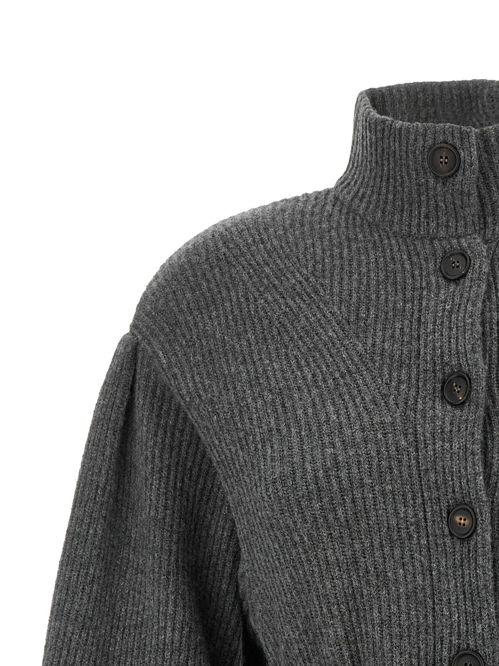 Grauer Cardigan aus reiner Schurwolle Brunello Cucinelli