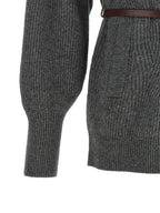 Grauer Cardigan aus reiner Schurwolle Brunello Cucinelli