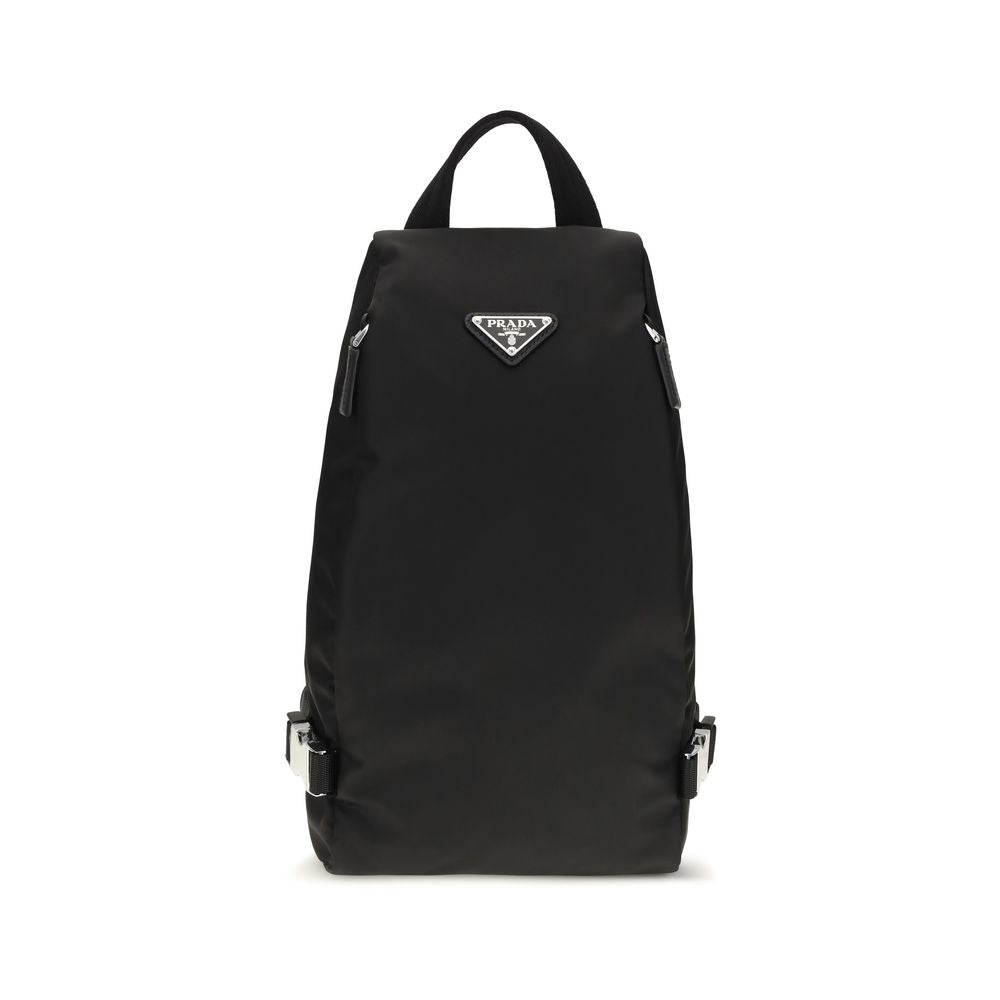 Schwarzer Nylon-Rucksack
