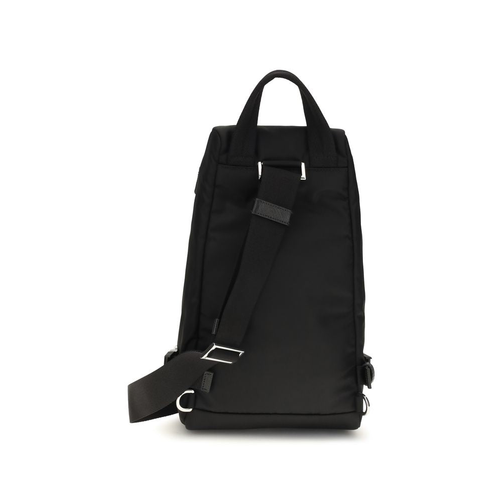 Schwarzer Nylon-Rucksack