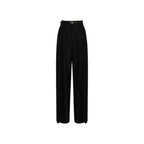 Schwarze Freizeithose aus Elasthan