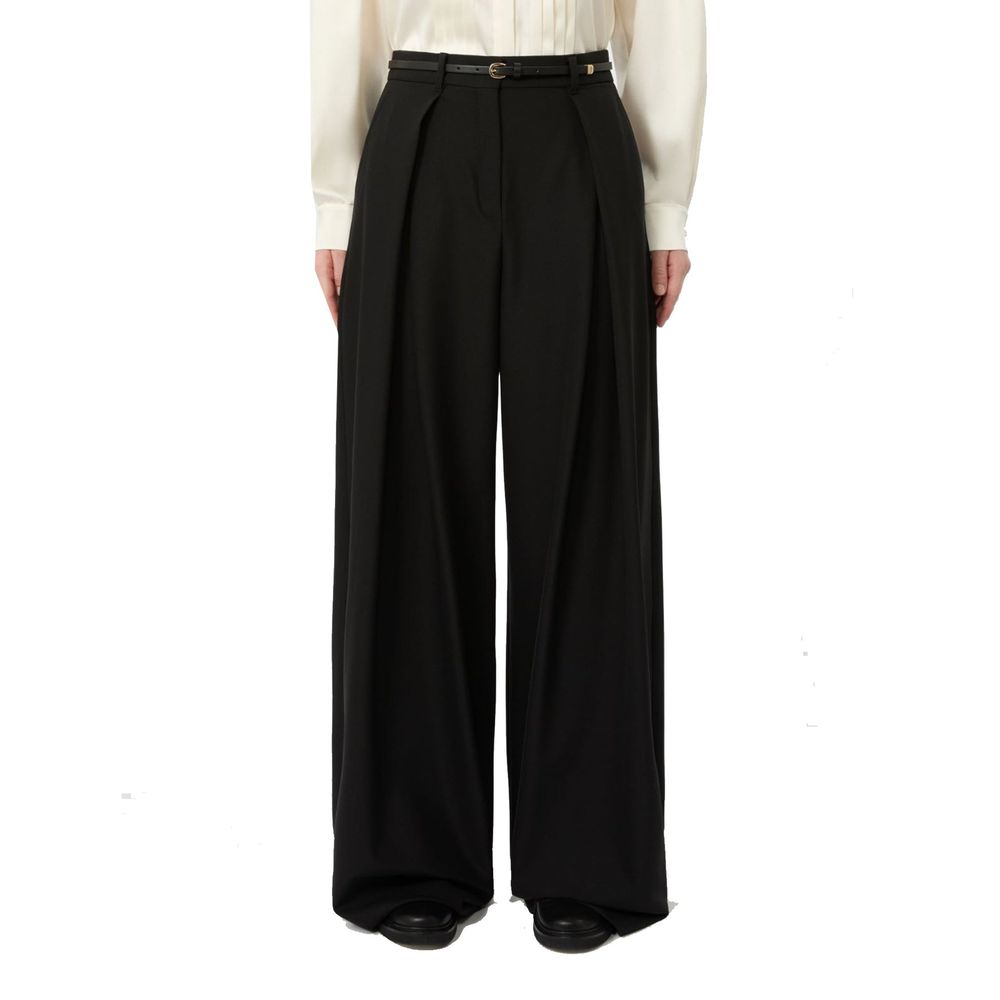 Schwarze Freizeithose aus Elasthan