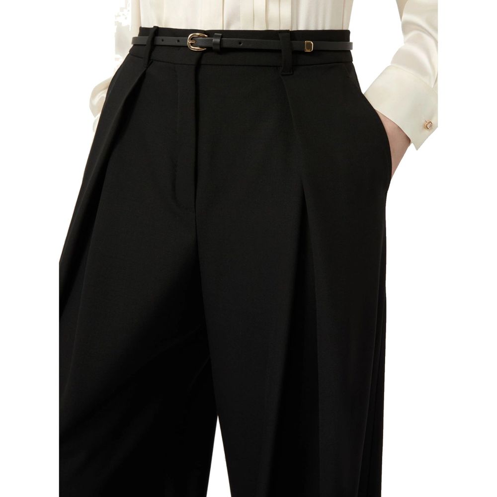 Schwarze Freizeithose aus Elasthan