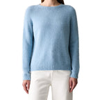Blaues Sweatshirt aus Alpakaleder