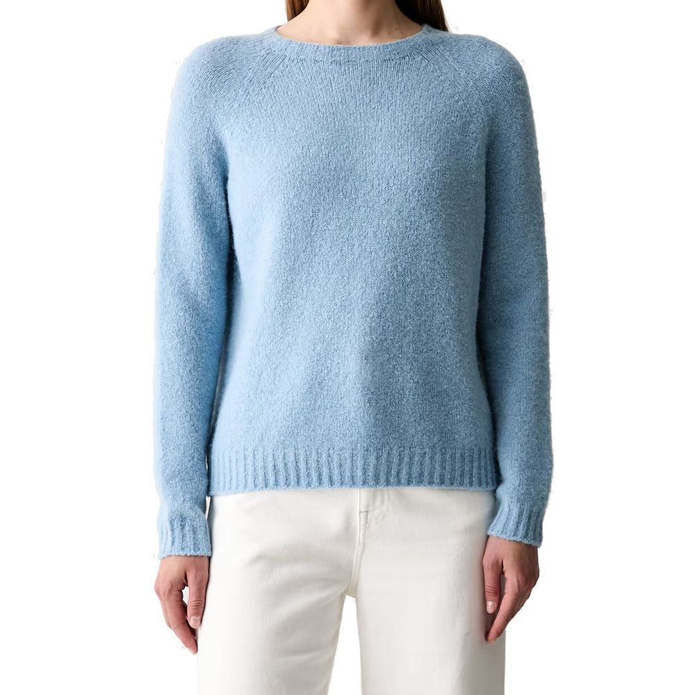 Blaues Sweatshirt aus Alpakaleder