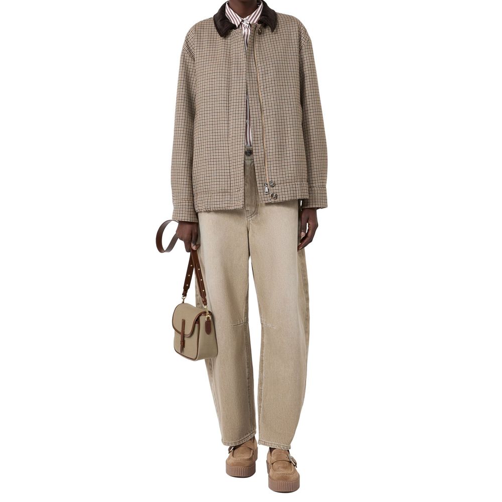 Beige Baumwoll Jeans im Relaxed Fit