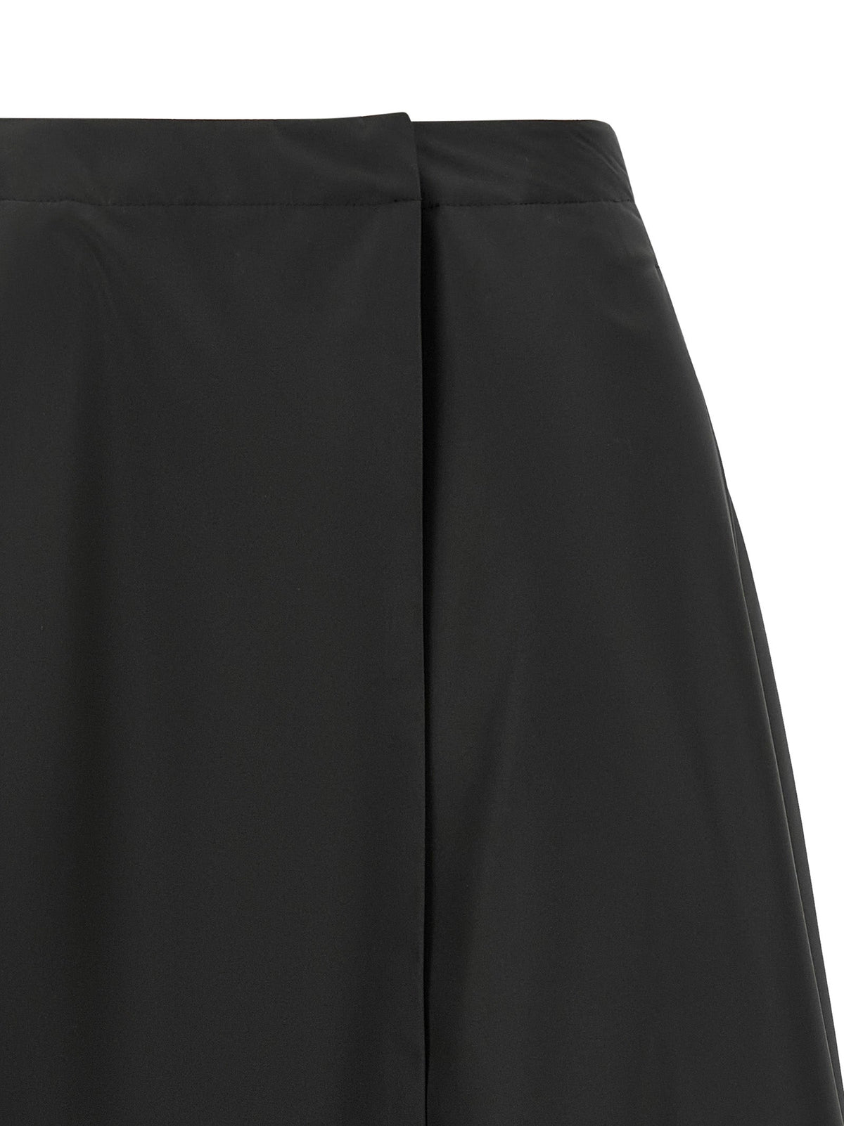 Schwarzer Midirock aus Polyester Moncler