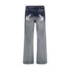 Graue Slim Fit Jeans aus Baumwolle