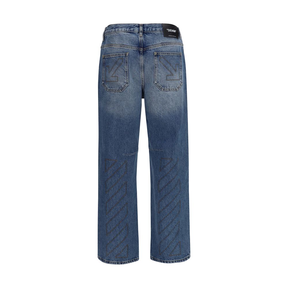 Blaue Baumwoll-Jeans im Slim Fit