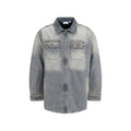 Graue Jeansjacke aus Baumwolle
