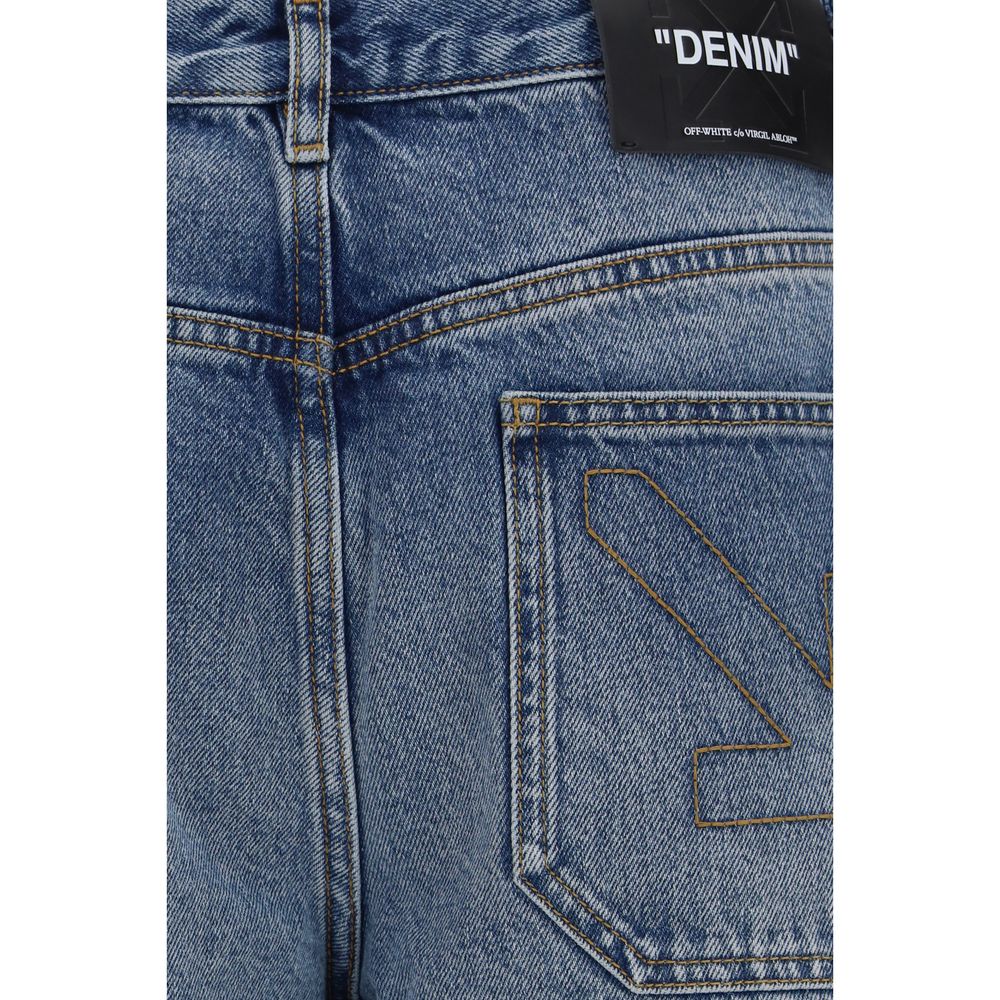 Blaue Baumwoll-Jeans im Slim Fit