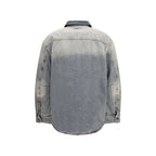 Graue Jeansjacke aus Baumwolle