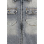 Graue Jeansjacke aus Baumwolle