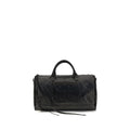 Schwarze Lammleder Schultertasche Ovis Aries