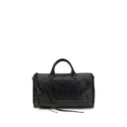 Schwarze Lammleder Schultertasche Ovis Aries