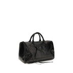 Schwarze Lammleder Schultertasche Ovis Aries
