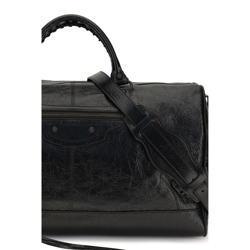 Schwarze Lammleder Schultertasche Ovis Aries