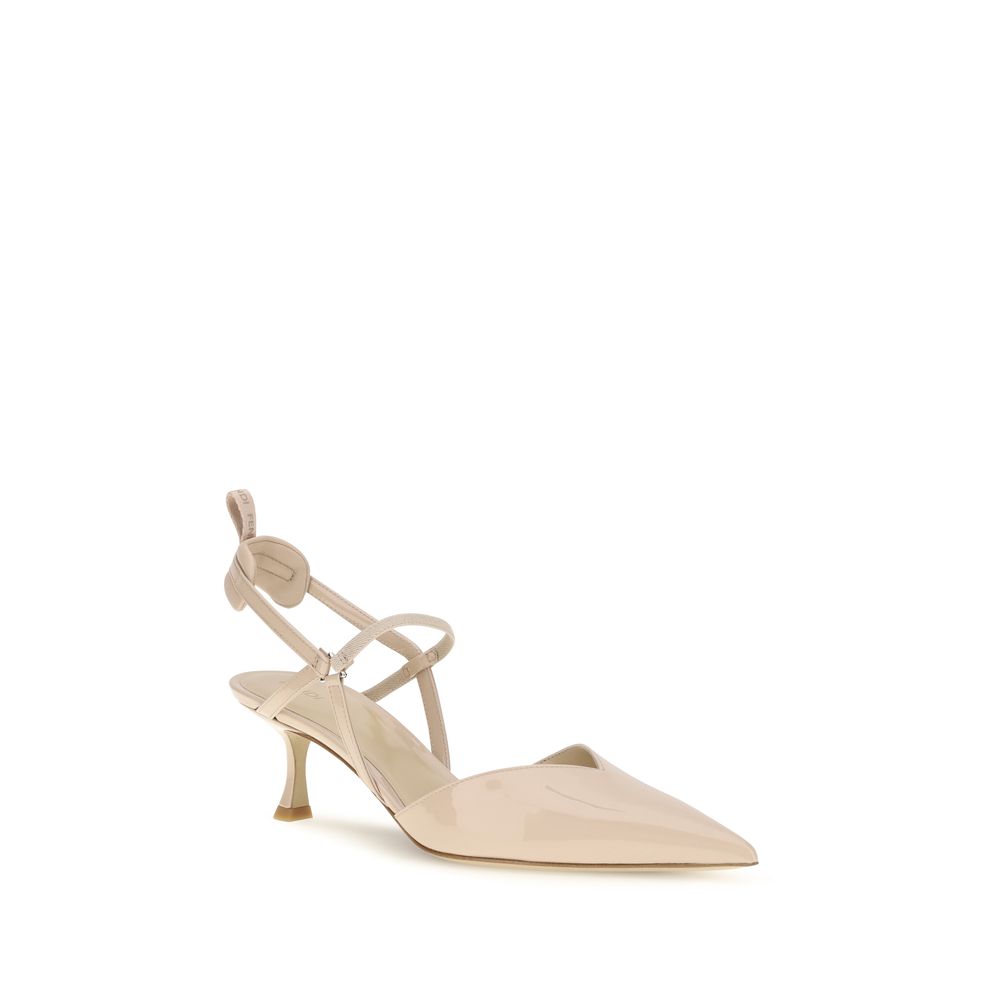 Beige Kalbsleder Bos Taurus Pumps