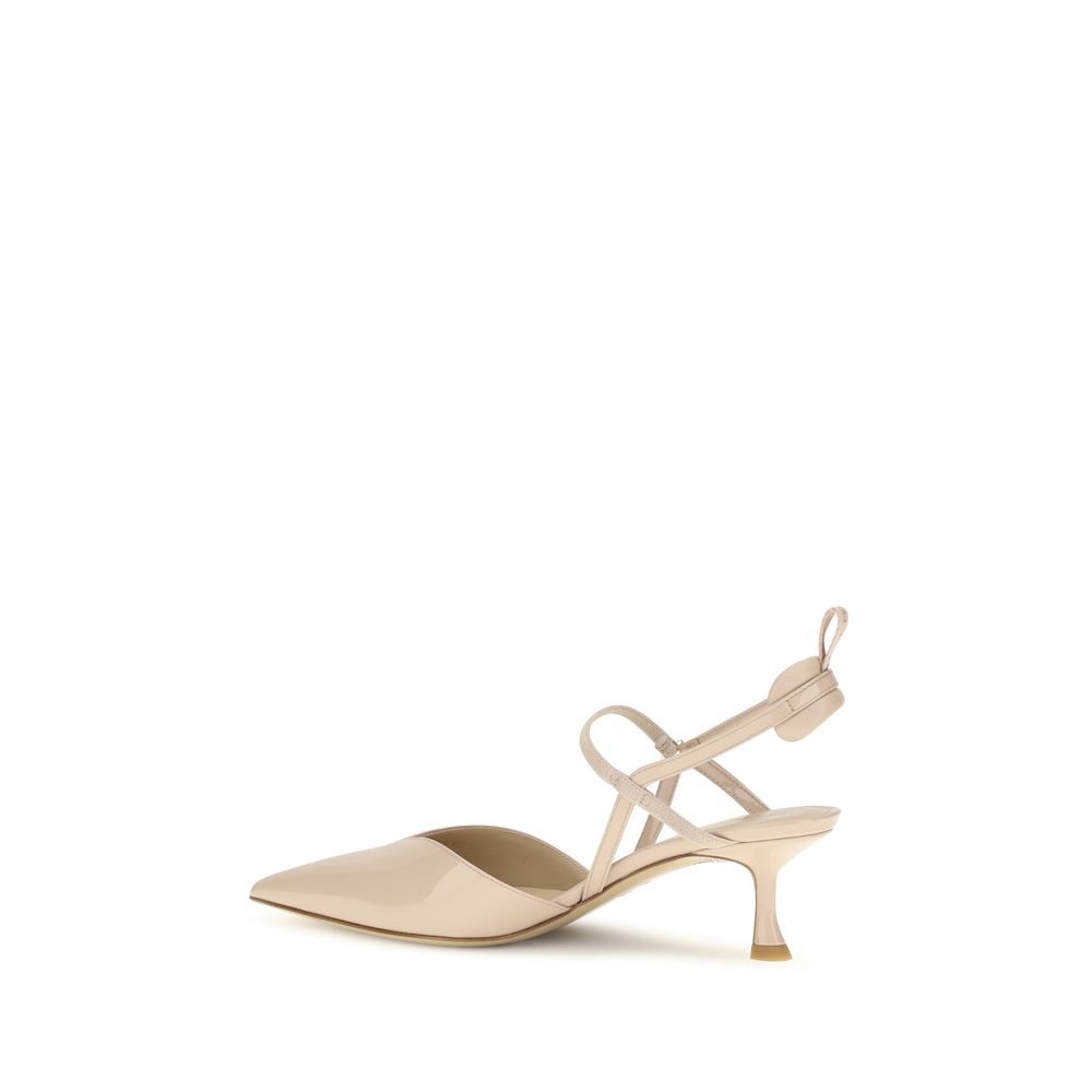 Beige Kalbsleder Bos Taurus Pumps