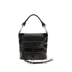 Rucksack aus Lammleder Ovis Aries in Schwarz