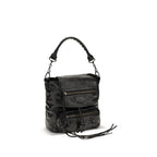 Rucksack aus Lammleder Ovis Aries in Schwarz