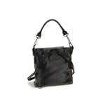 Rucksack aus Lammleder Ovis Aries in Schwarz