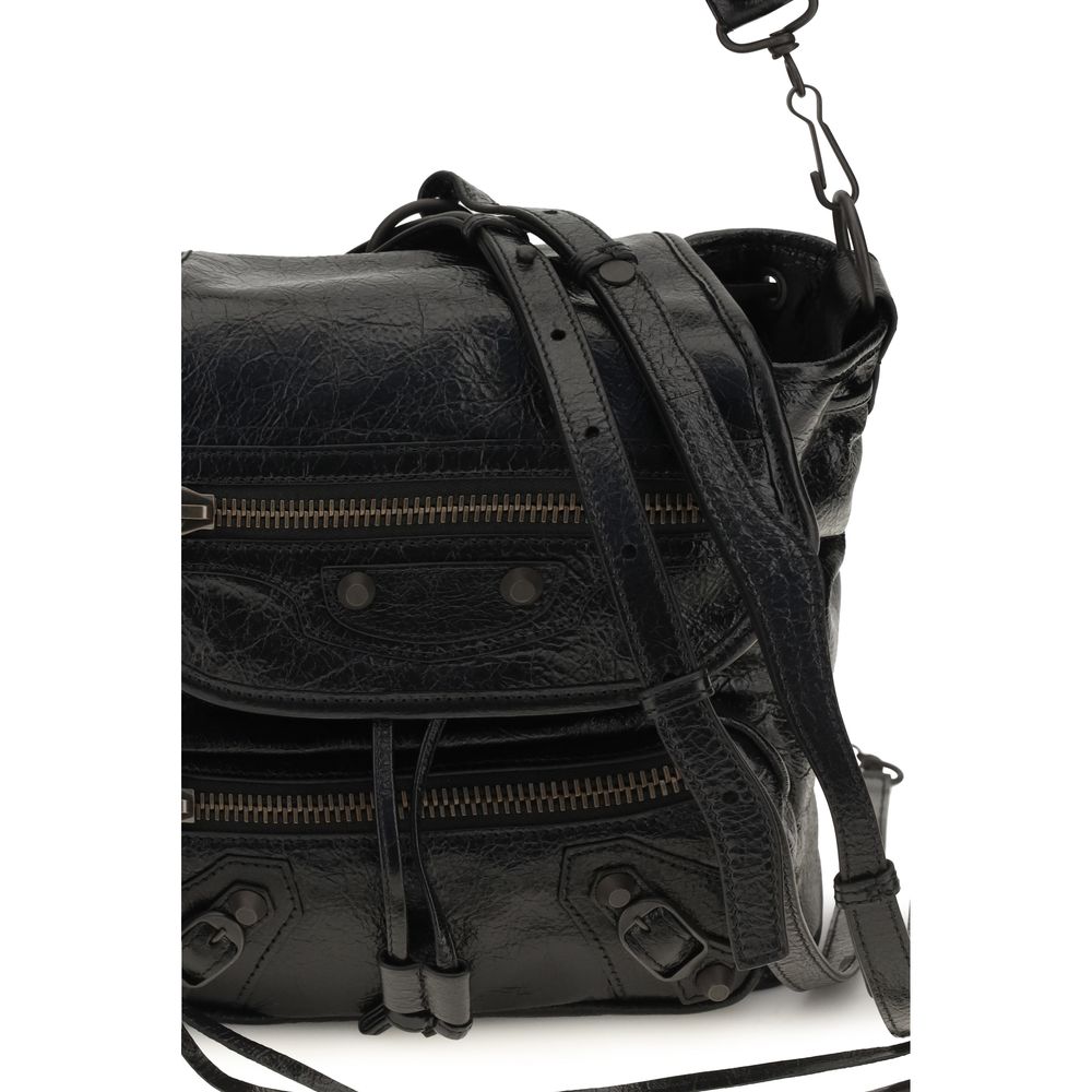 Rucksack aus Lammleder Ovis Aries in Schwarz