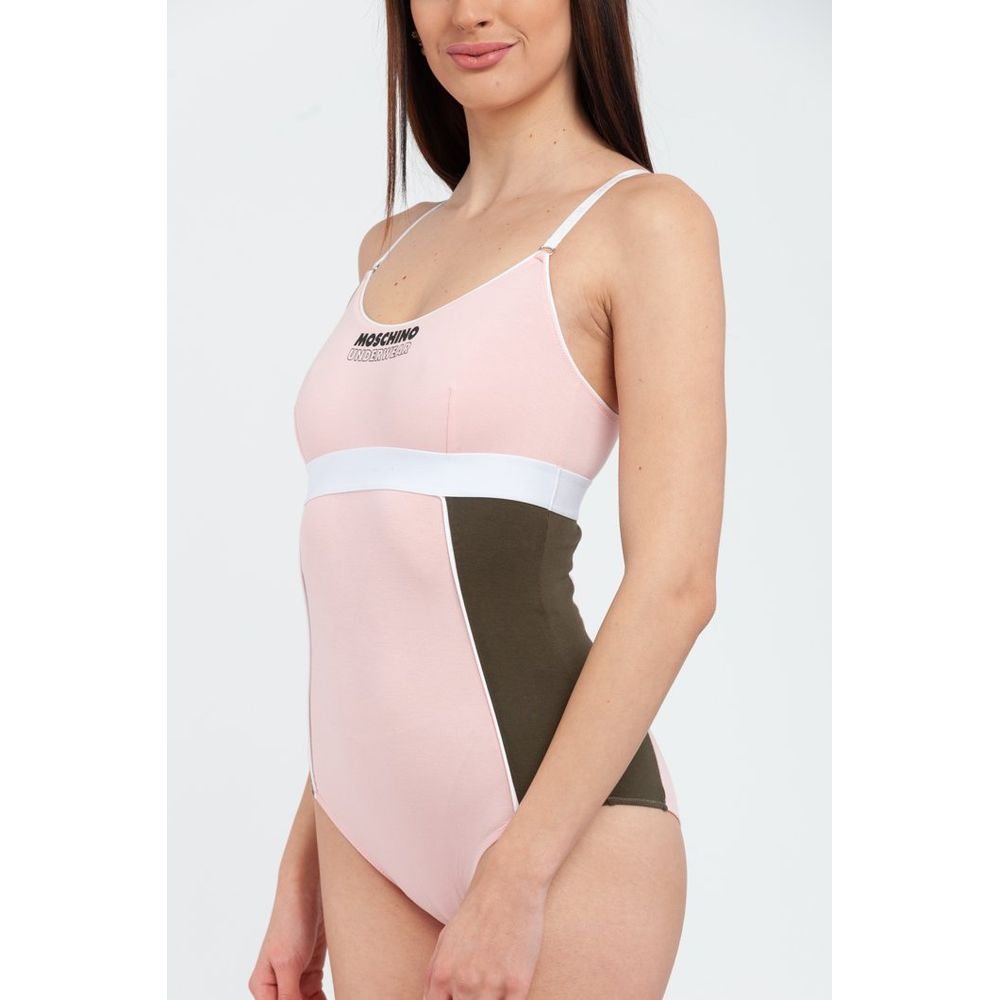 Einteiliger Badeanzug aus mehrfarbiger Baumwolle Moschino