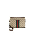 Beige Stoff-Schultertasche