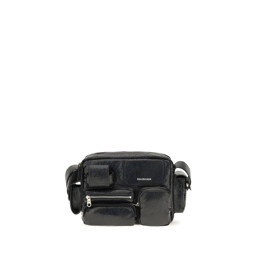 Schwarze Lammleder Schultertasche Ovis Aries