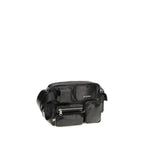 Schwarze Lammleder Schultertasche Ovis Aries