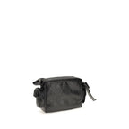 Schwarze Lammleder Schultertasche Ovis Aries