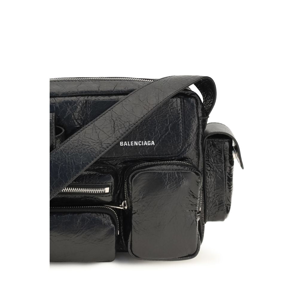 Schwarze Lammleder Schultertasche Ovis Aries