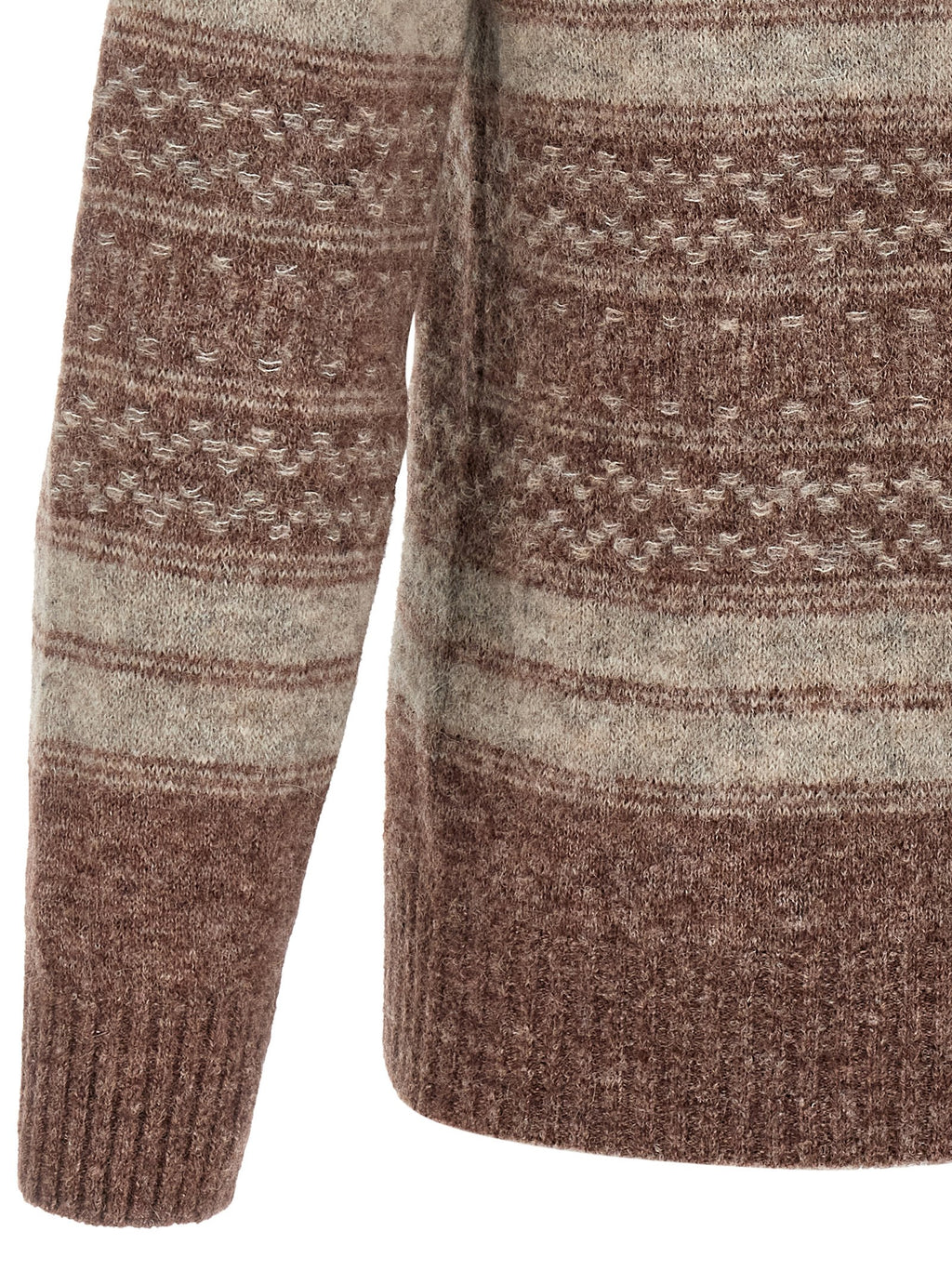 Strickjacke aus brauner Alpaka-Wolle
