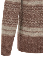Strickjacke aus brauner Alpaka-Wolle