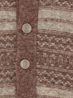 Strickjacke aus brauner Alpaka-Wolle