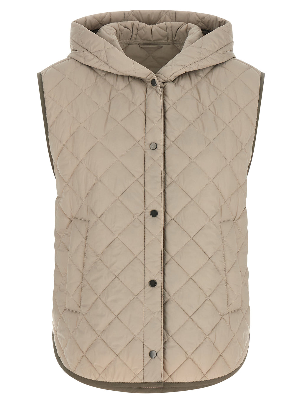 Beige Polyamid Ärmellose Jacke