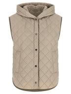 Beige Polyamid Ärmellose Jacke