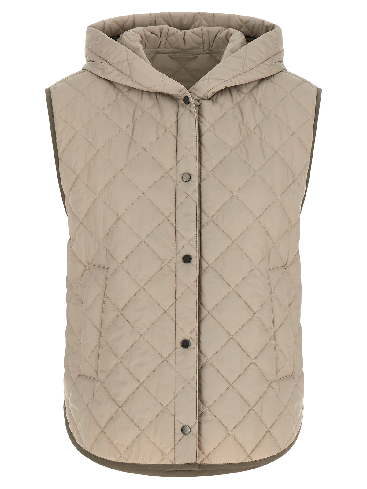 Beige Polyamid Ärmellose Jacke