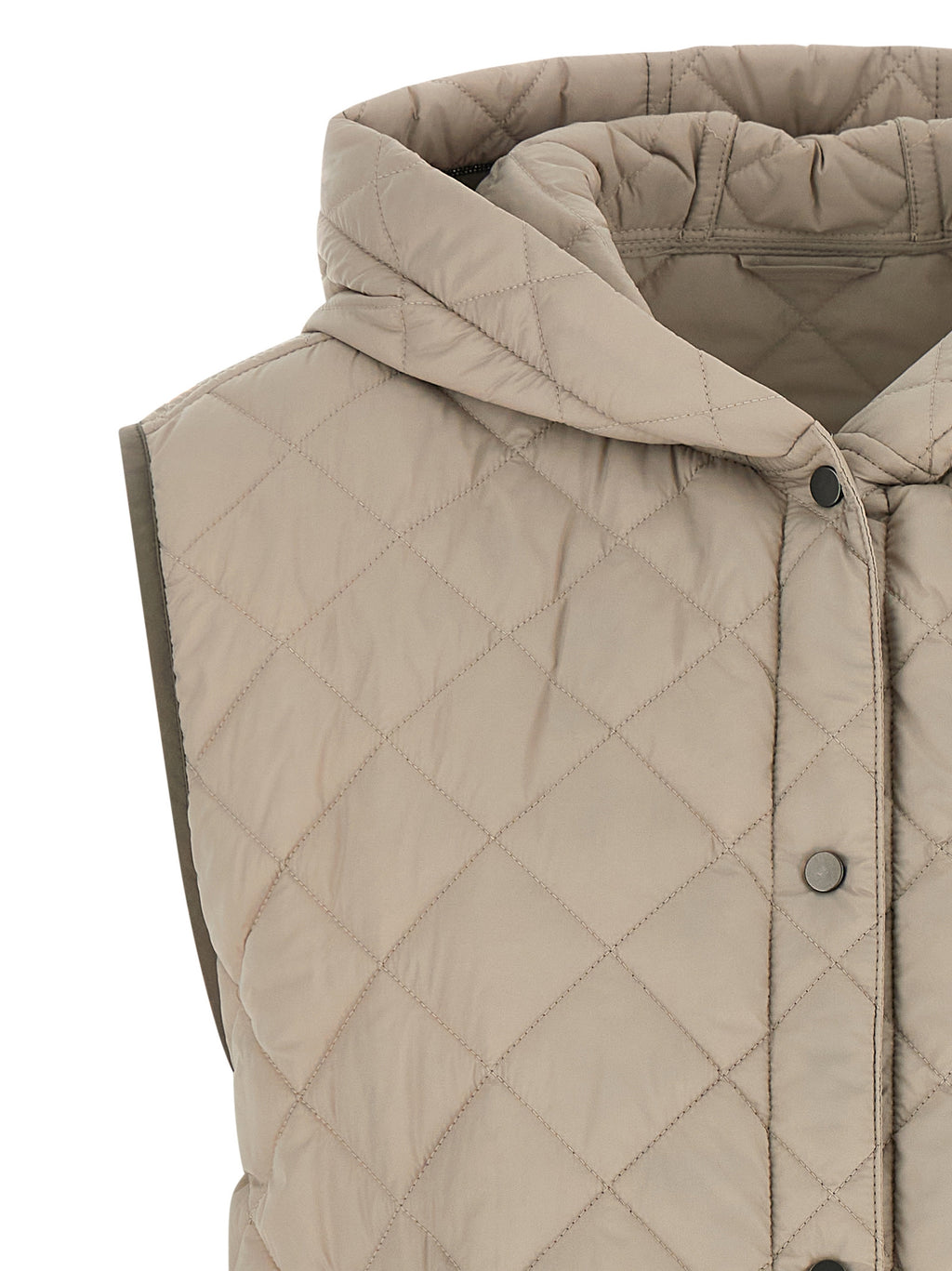 Beige Polyamid Ärmellose Jacke