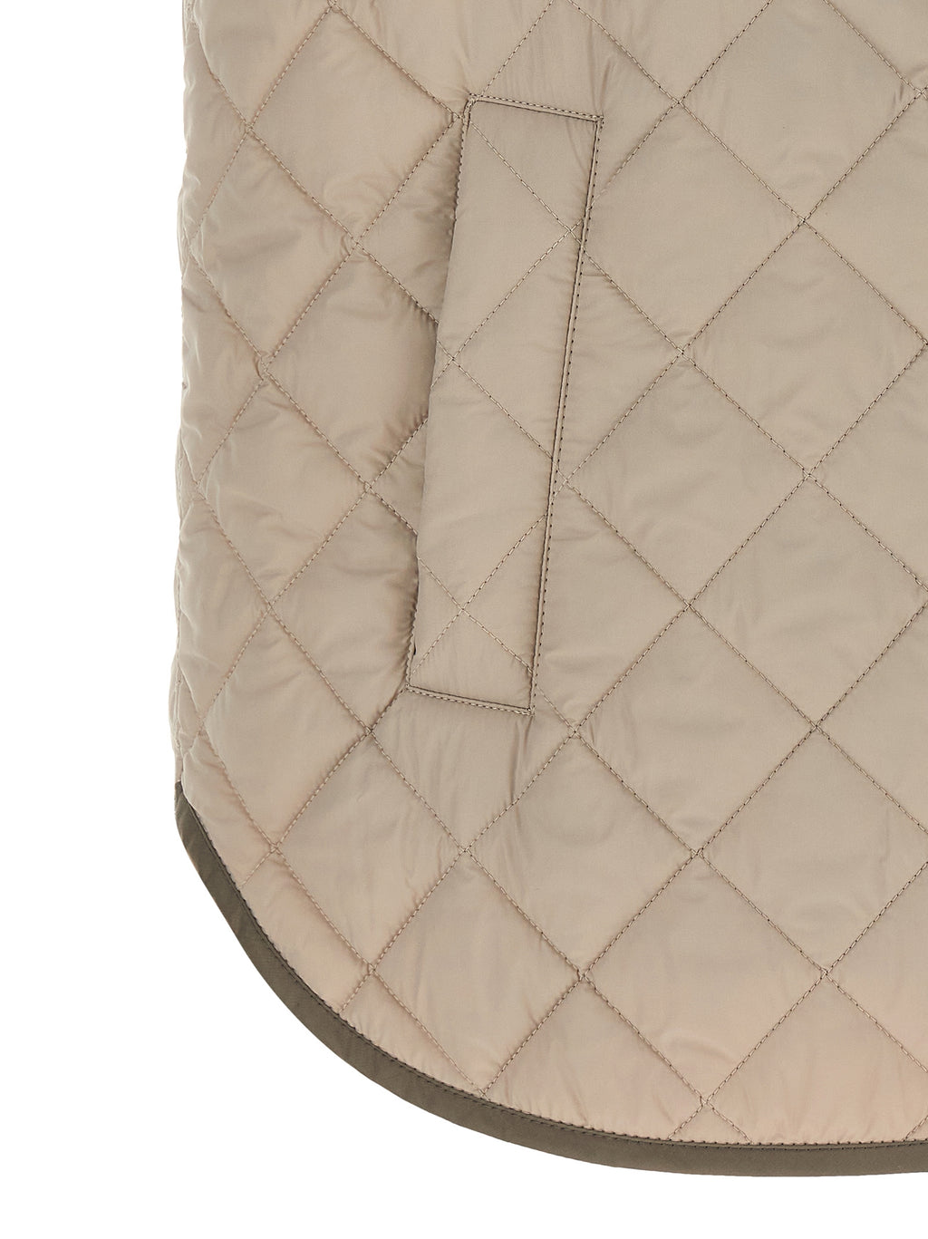 Beige Polyamid Ärmellose Jacke