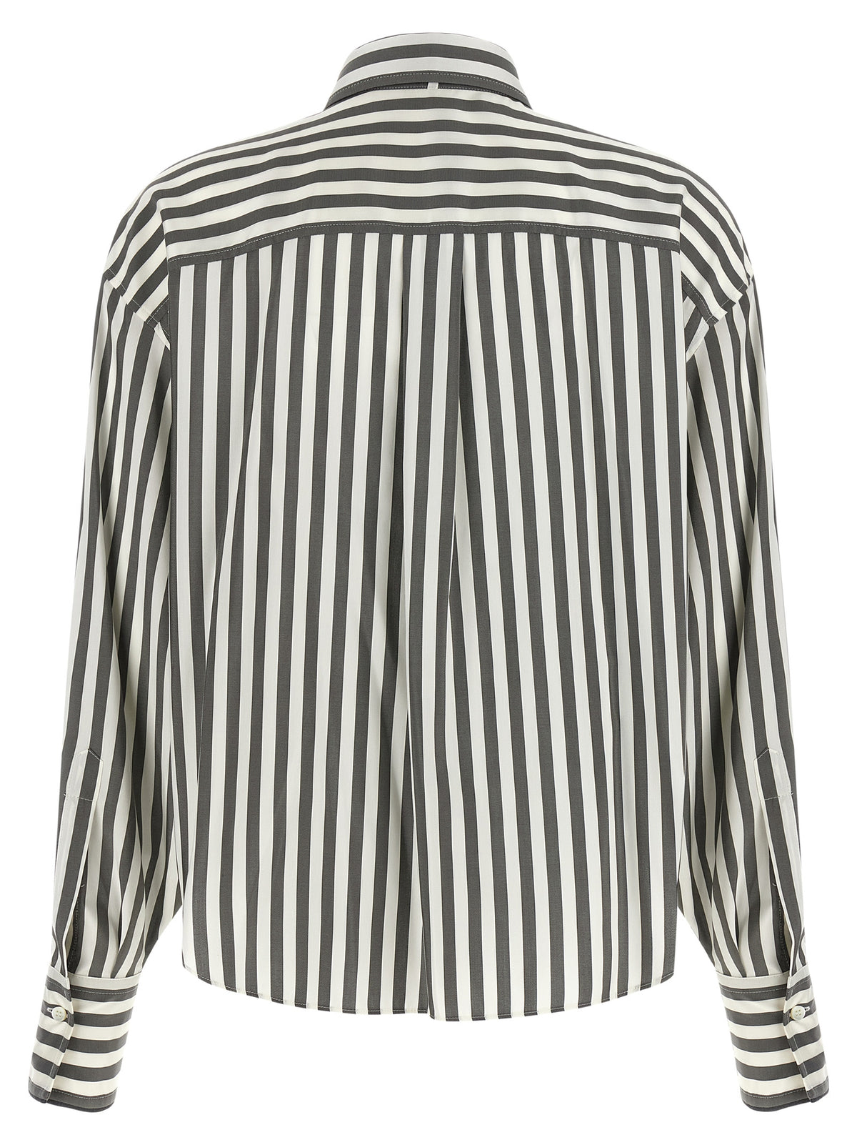 Zweifarbige Seidenbluse