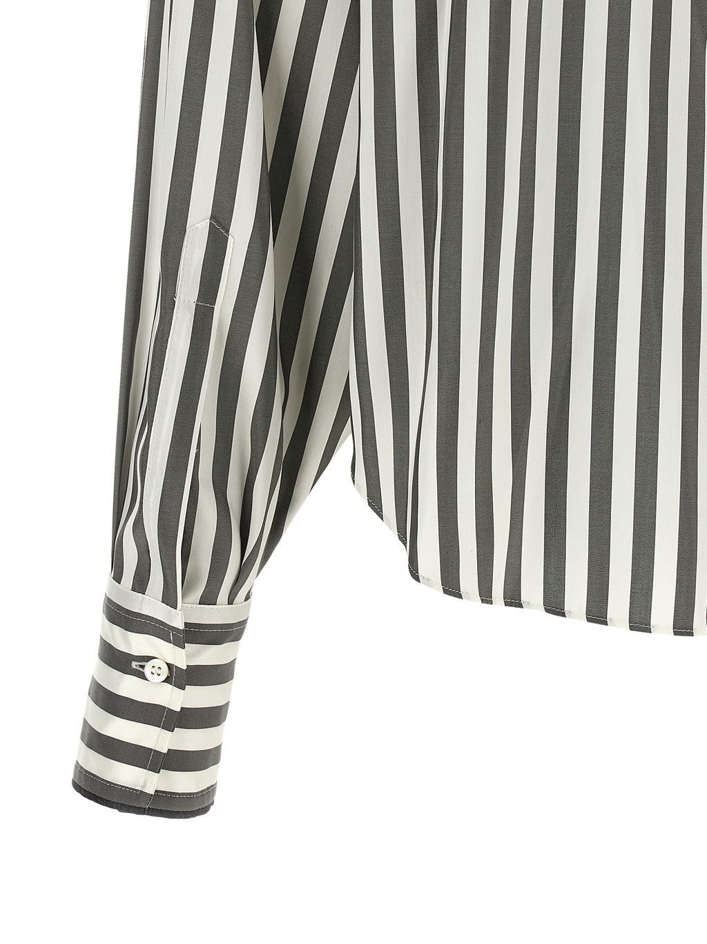 Zweifarbige Seidenbluse